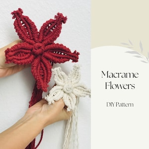 Macrame Pattern: Create Stunning Macrame Flower Christmas Star - Perfect for Beginners and Home Accents! Instant Download DIY PDF Guide