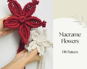 Macrame Pattern: Create Stunning Macrame Flower Christmas Star - Perfect for Beginners and Home Accents! Instant Download DIY PDF Guide