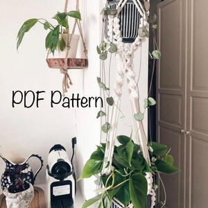 Triple Macrame Plant Hanger Pattern, BEGINNER Macrame, Fantasy Macrame ...
