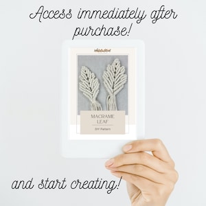 DIY Macrame Leaf Pattern. Tep-by-step DIY PDF Pattern: Create Stunning ...