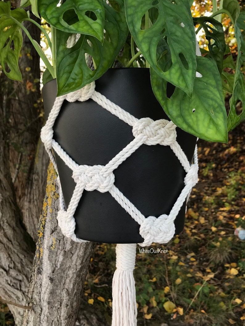 Macrame plant hanger PDF pattern josephine knot plant hanger Etsy
