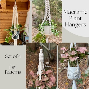 Bundle: 4 Bestselling Macramé Plant Hanger DIY PDF Patterns for Boho Home Decor. Terrace and Balcony Bliss. Instant Download