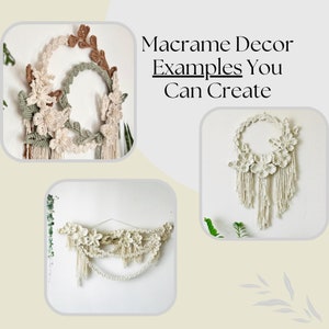 Macrame Pattern. Create Macrame Floral Beauty with 2 Sizes & Shapes DIY Pattern. Instant Download. Step-by-Step Instructions for Beginners image 7