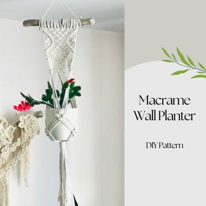 PDF Pattern Macrame Plant Hanger, Macrame Tutorial, Wall Plant Hanger, Digital Download, Apartment Balcony Decoration