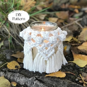 Macrame Net Jar Pattern PDF – Detailed Macrame Tutorial, Hanging Lantern Design, DIY Macrame Pattern, Wedding Day Decor Ideas, Handmade Gift