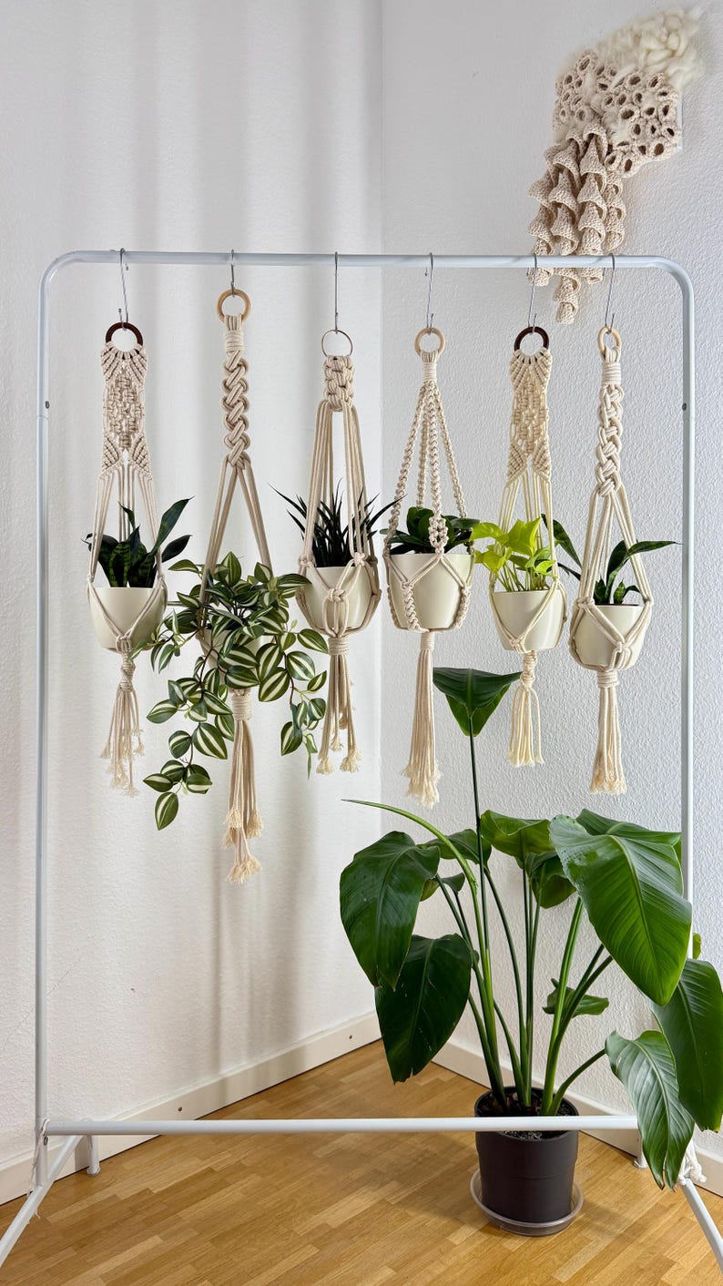 Macrame Plant Hanger Pattern PDF | DIY Hanging Planter Tutorial for ...