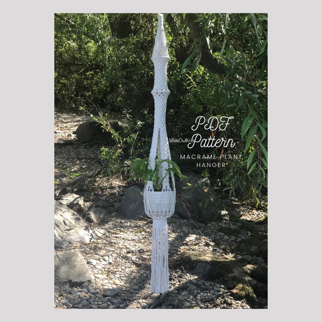 Modern Macrame Plant Hanger on Vintage 70s Pattern Instant - Etsy