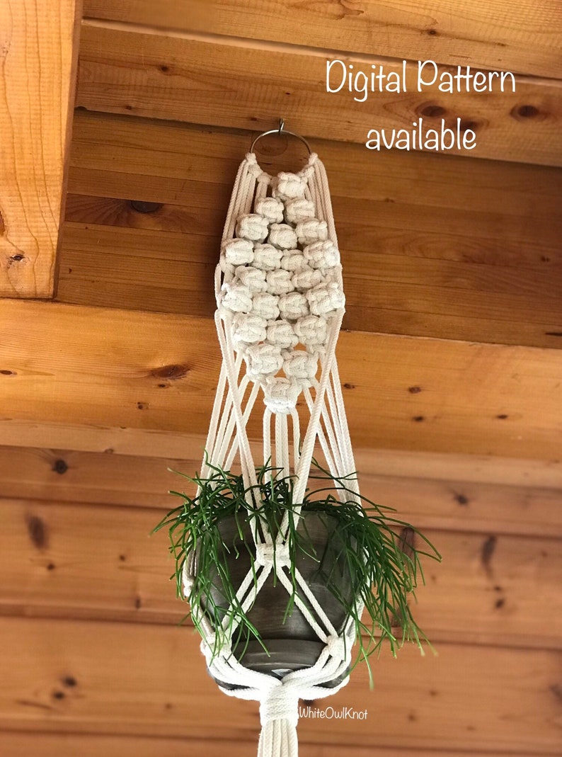 Macrame PDF Pattern Plant Hanger, Macrame DIY, Plant Hanger Tutorial ...