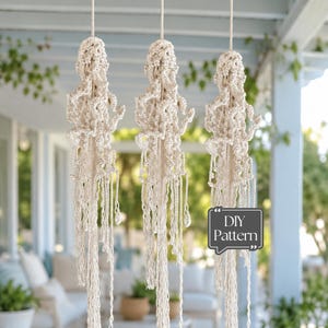 Macrame Jellyfish DIY Pattern – Step-by-Step Macrame Tutorial for Hanging Jellyfish Sculpture, Instant PDF Download