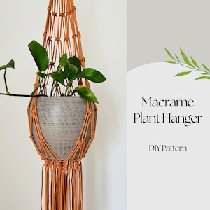 DIY Macramé Plant Hanger Pattern - Perfect Eclectic Decor for Plant Lovers. Unique Plant Holder Pattern - Ideal Gift for Green Enthusiasts