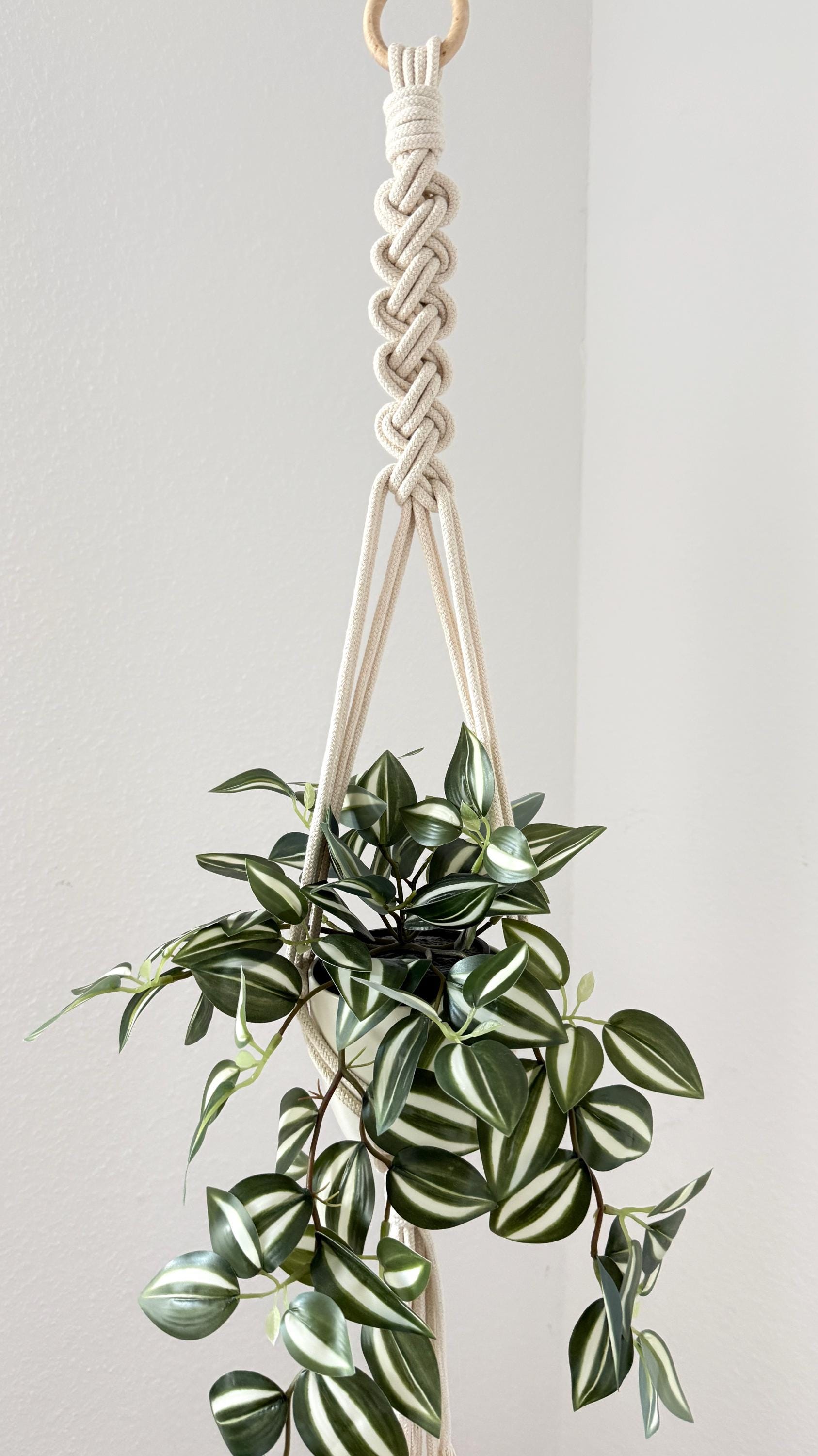 Macrame Plant Hanger Pattern PDF | DIY Hanging Planter Tutorial for ...