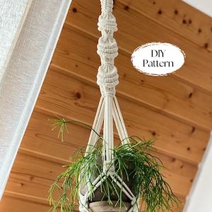 DIY Macrame plant hanger PDF pattern, Shells Hanging Planter Tutorial Instructions, BEGINNER Macramé, Instant Download, Gift Idea