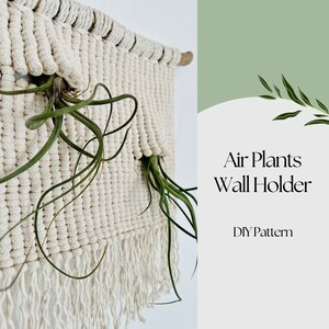 Double Macrame Air plant Holder PDF pattern,Macrame Plant Hanger Pattern, Air Plant Terrarium,Home decor DIY instructions, Home Office Decor
