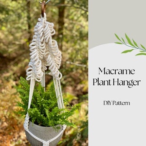 DIY PDF pattern Macrame plant hanger, How to Macrame Step by Step instructions, Easy Macrame Plant Hanger for Beginners, Plant Lover Gift