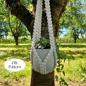Without Tassel on Bottom Macrame Plant Hanger Pattern. Elevate Home Decor. No Tail Hanging Planter. Farmhouse Modern House. Instant Download