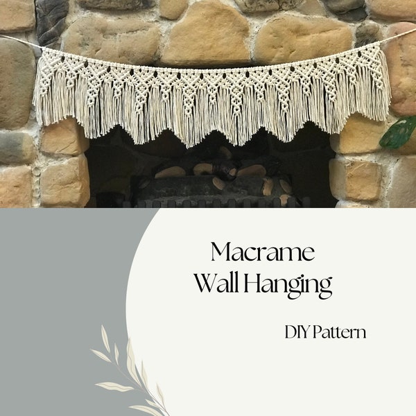Create Your Own Stunning Macramé Wall Hanging Garland - Easy-to-Follow DIY PDF Pattern. Eclectic Decor. Macrame Written Pattern