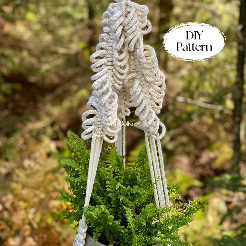 DIY PDF Pattern Macrame Plant Hanger, How to Macrame Step by Step ...