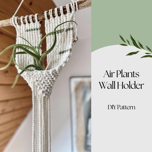 PDF Macrame Air plant Holder pattern, Macrame Plant Hanger Pattern , Home decor DIY instructions, Air Plant Terrarium, Plant lover gift idea