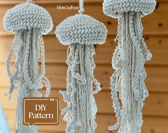DIY pattern Macrame Jellyfish, Macrame PDF Pattern, Step by Step macrame pattern for beginners, Digital Download Written Pattern