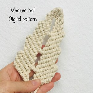 PDF Pattern Macrame Leaves, Macramé Pattern BEGINNER, Macrame Leaf ...