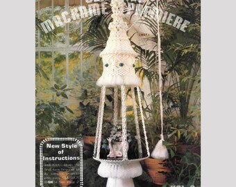 Vintage Macrame Patterns Book 1970s, 14 Patterns, Vintage Macrame Design, PDF Instant, Digital Download eBook