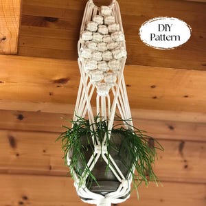 Macrame PDF Pattern Plant Hanger, Macrame DIY, Plant Hanger Tutorial, Instant Download, Wall Planter PDF Pattern, How To Macrame