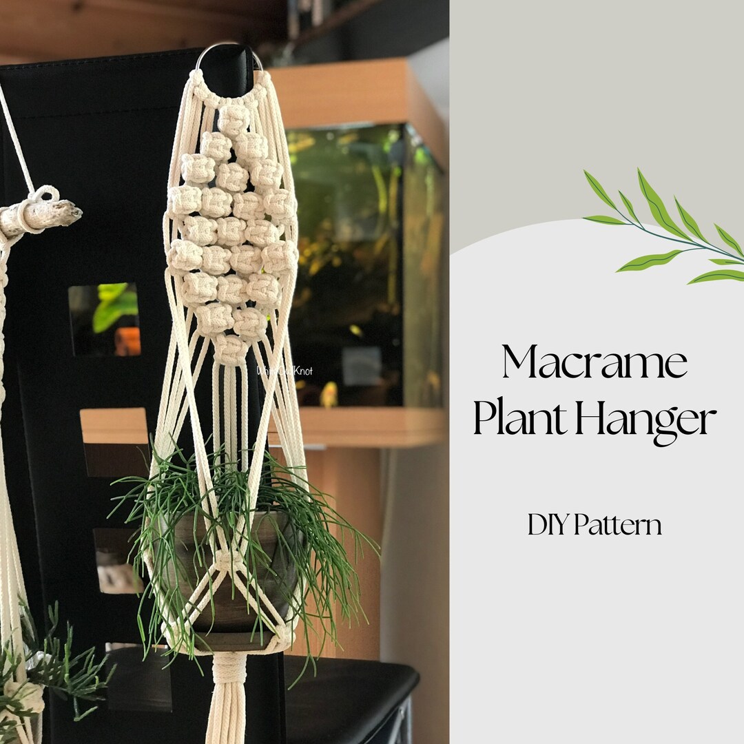 Macrame PDF Pattern Plant Hanger, Macrame DIY, Plant Hanger Tutorial ...