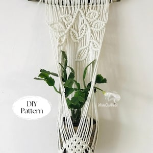 DIY Makramee-Pflanzenhänger, Wand-Pflanzenhänger PDF-Muster, Makramee-Muster für Anfänger, DIY Makramee, Schritt für Schritt, Anleitung zum Pflanzenhänger