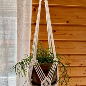 PDF pattern Macrame plant hanger, plant hanger DIY, macramé pattern beginner, DIY macrame, step by step, how to plant hanger image 3