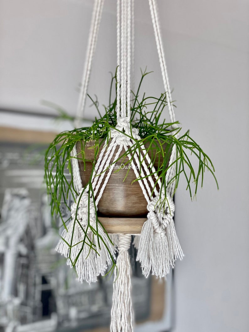 PDF pattern Macrame plant hanger, plant hanger DIY, macramé pattern beginner, DIY macrame, step by step, how to plant hanger image 5