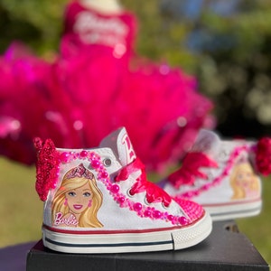 Barbie by Mattel Women's Casual Court Sneaker Shoe, Size: 6, Pink