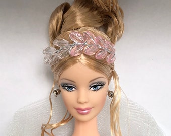 Doll accessories, miniature flower crown, american girl doll crown, Blythe flower wreath, BJD,Barbie crown, small animal headband