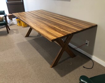 zebra wood table canary wood solid 64 zebra wood table etsy zebra wood table canary wood solid 64 zebra wood table etsy