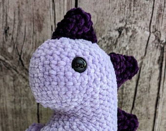 Amigurumi Dino Flieder Plush gehäkeltes Kuscheltier, süßer Dinosaurier T-Rex