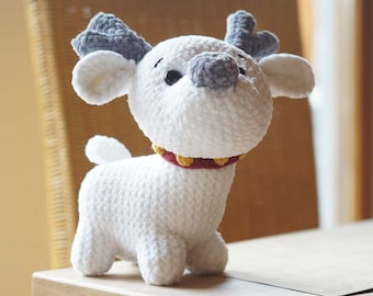 Amigurumi reindeer plush cute Christmas cuddly toy