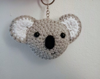 Amigurumi Koala keychain, keycharm, crochet charm koala bear