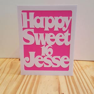 Gepersonaliseerde briefpapier ~ Notitiekaarten ~ Sweet Sixteen ~ Quinceanera ~ Verjaardagskaart ~ Wenskaart ~ Aangepaste notitiekaart ~ Monogramkaart ~ Zoet