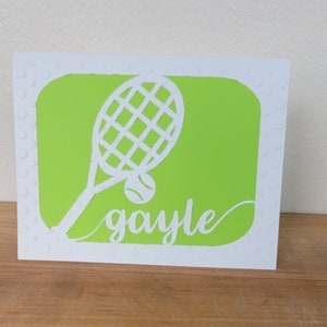 Tennis Briefkarten ~ personalisierte Grußkarten ~ US Open ~ Individuelles Briefpapier ~ Lager ~ Einweihungsparty ~ Geburtstag ~ Gastgeschenk ~ Pickle Ball ~