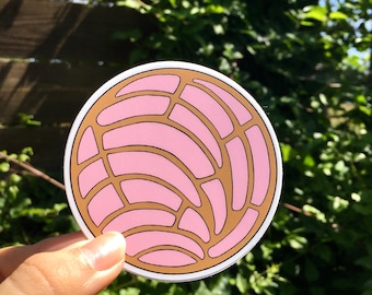 Sticker Concha, Concha Pan Dulce-stickers, Mexicaanse sticker, Concha-broodstickers, Latijnse sticker handgemaakte Latijnse eigendom valentijnscadeau