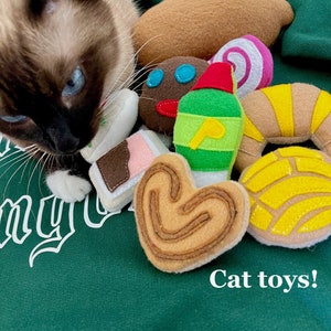 Brinquedos para gatos Dulce & Pan Dulce, Brinquedos de catnip orgânico, Pan Dulce Concha, Brinquedo para gatos Concha, Brinquedo mexicano para animais de estimação Concha, Pão mexicano, Brinquedos Dulce