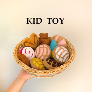 NEW Pan Dulce toys 7 pk, felt food pan dulce, Pan Dulce felt playset, pan dulce concha toy Mexican felt food Montessori play kids learning image 8