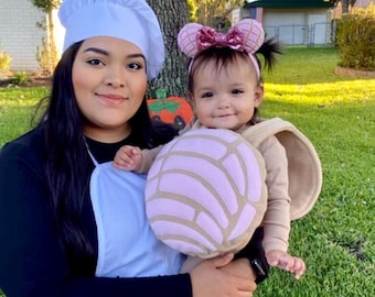 Concha kids Costume, concha pan costume, concha pandulce, Concha pan kid outfit, Dia de los Muertos, kid concha photoshoot Concha outfit