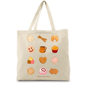 pre-order Pan dulce concha pan Tote bag, reusable large Latina tote bag, Latina pan dulce concha bag, beach Latina bag canvas xl tote bag