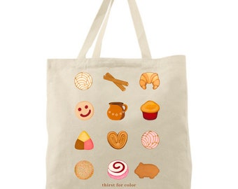 pre-order Pan dulce concha pan Tote bag, reusable large Latina tote bag, Latina pan dulce concha bag, beach Latina bag canvas xl tote bag