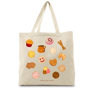 pre-order Pan dulce concha pan Tote bag, reusable large Latina tote bag, Latina pan dulce concha bag, beach Latina bag canvas xl tote bag