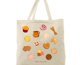 pre-order Pan dulce concha pan Tote bag, reusable large Latina tote bag, Latina pan dulce concha bag, beach Latina bag canvas xl tote bag