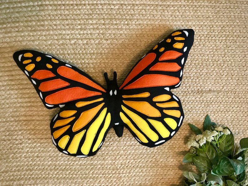 Monarch Butterfly Pillow Mariposa Monarch Decor Butterfly Etsy
