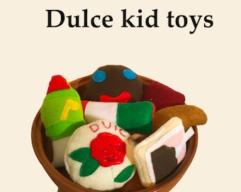 Dulce toy playset, Mexican Candy Kids toys, dulce toy, Dulce kitchen toy playset, mexican dulce, kids felt pretend play felt food, felt play