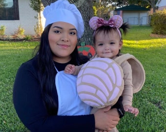 Concha kids Costume, concha pan costume, concha pandulce, Concha pan kid outfit, Dia de los Muertos, kid concha photoshoot Concha outfit