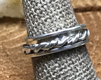 Spinner Ring, 6 3/4, Finger Spinner, Fidget ring